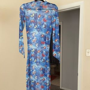 Butterfly sheer dress. The bottom can scrunch up